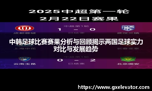 中韩足球比赛赛果分析与回顾揭示两国足球实力对比与发展趋势